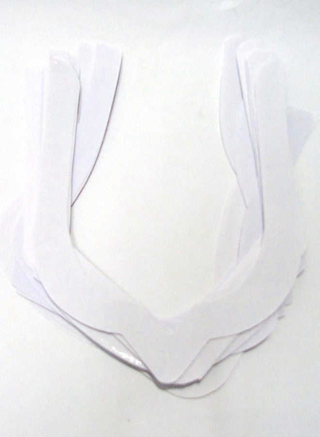 Strala Neck Design Bukram Pasting (20 pcs) / Bukram Gala/Neck Bukram Fusing (White Color) for Sewing/Tailoring, Fashion Designing, Boutique, etc (Mix Design) - Image 1